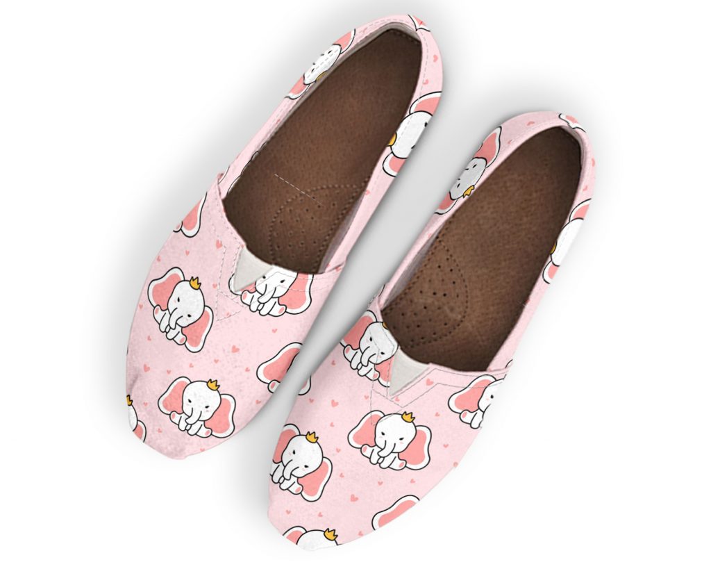 Baby Elephant Shoes Custom Canvas Sneakers For Kids & Adults