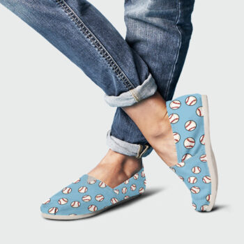 Blue Baseball Shoes | Custom Canvas Sneakers For Kids & Adults