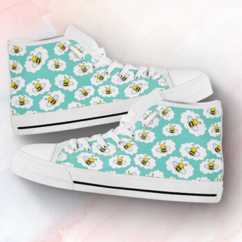 Cute Bee Shoes | Custom High Top Sneakers For Kids & Adults