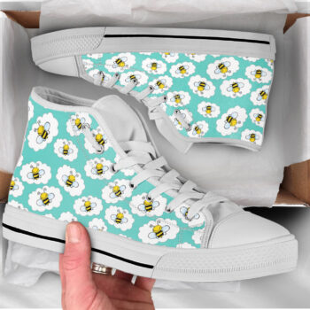 Cute Bee Shoes | Custom High Top Sneakers For Kids & Adults
