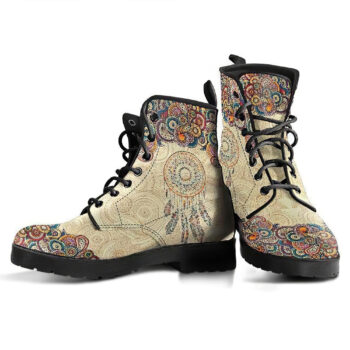 Beige Dreamcatcher Handcrafted Boots