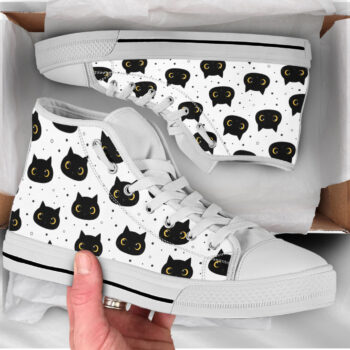 Black Cat Shoes | Custom High Top Sneakers For Kids & Adults
