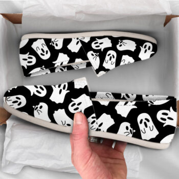 Black Ghost Shoes| Custom Canvas Sneakers For Kids & Adults