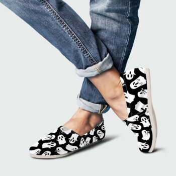 Black Ghost Shoes| Custom Canvas Sneakers For Kids & Adults