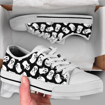 Black Ghost Shoes | Custom Low Tops Sneakers For Kids & Adults