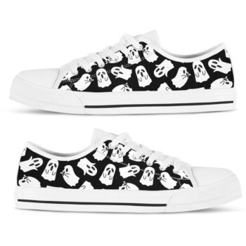 Black Ghost Shoes | Custom Low Tops Sneakers For Kids & Adults