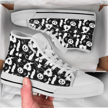 Black Halloween Shoes | Custom High Top Sneakers For Kids & Adults
