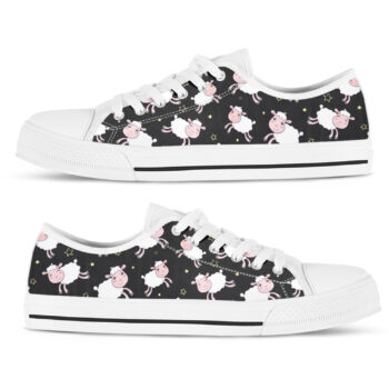 Cute Sheep Shoes | Custom Low Tops Sneakers For Kids & Adults