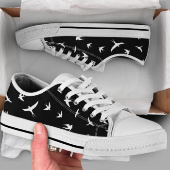 Swallow Bird Printed Shoes | Custom Low Tops Sneakers For Kids & Adults