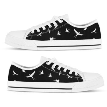 Swallow Bird Printed Shoes | Custom Low Tops Sneakers For Kids & Adults