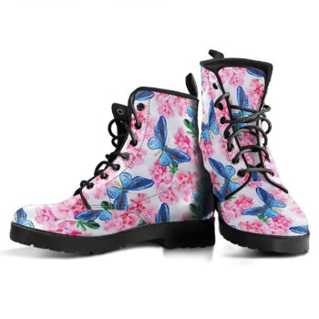 Blue Butterfly Handcrafted Boots