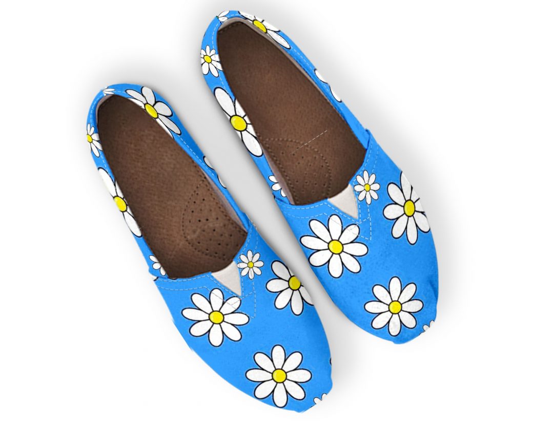 Daisy Floral Shoes | Custom Canvas Sneakers For Kids & Adults