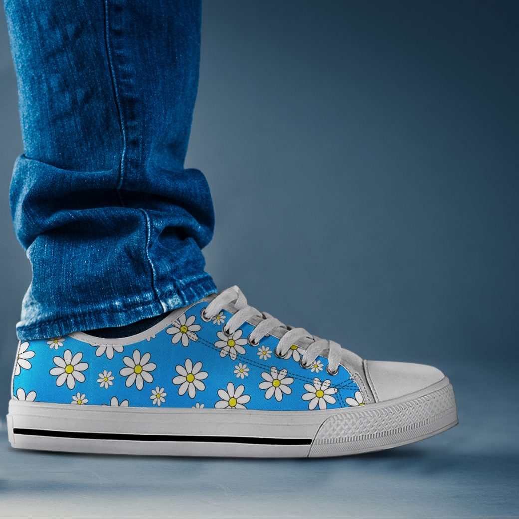 Floral Daisy Shoes | Custom Low Top Sneakers For Kids & Adults