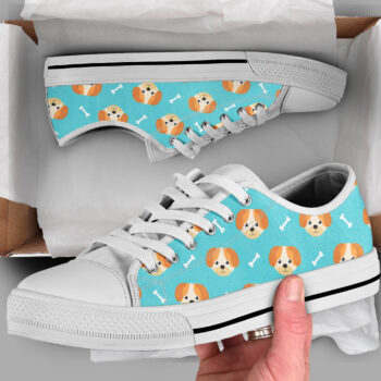 Cute Puppy Shoes | Custom Low Top Sneakers For Kids & Adults