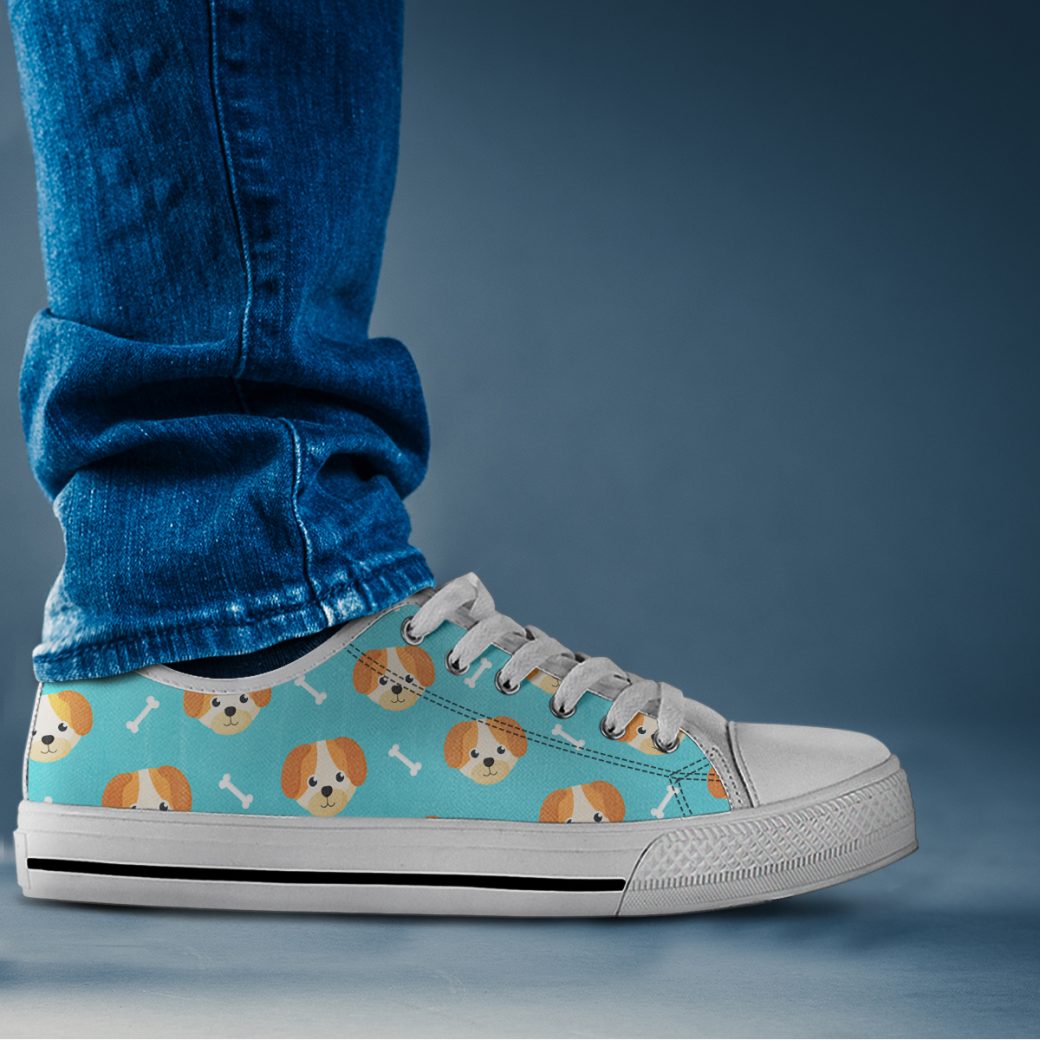 Cute Puppy Shoes | Custom Low Top Sneakers For Kids & Adults