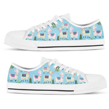 Llama Gift Shoes | Custom Low Tops Sneakers For Kids & Adults