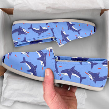 Printed Shark Shoes| Custom Canvas Sneakers For Kids & Adults