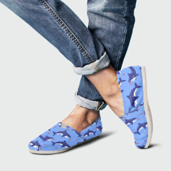 Printed Shark Shoes| Custom Canvas Sneakers For Kids & Adults