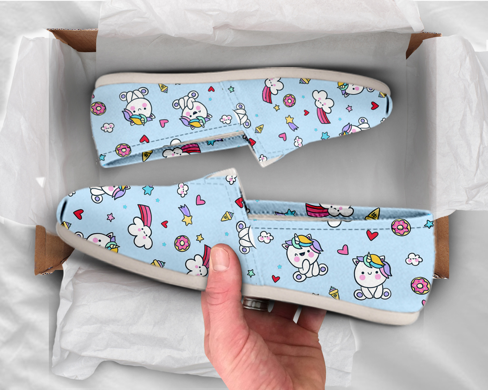 Printed Unicorn Shoes| Custom Canvas Sneakers For Kids & Adults