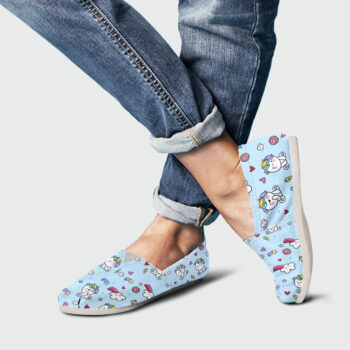 Printed Unicorn Shoes| Custom Canvas Sneakers For Kids & Adults