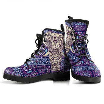 Boho Elephant Womens Leather Boots