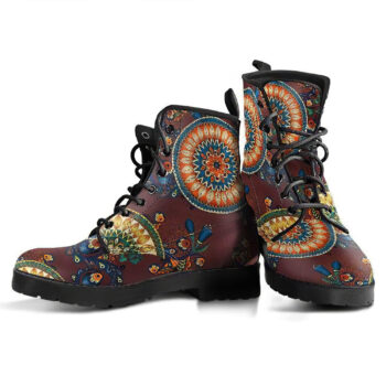 Brown Paisley Mandala Handcrafted Boots