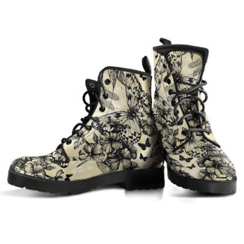 Butterfly Pattern Handcrafted Boots
