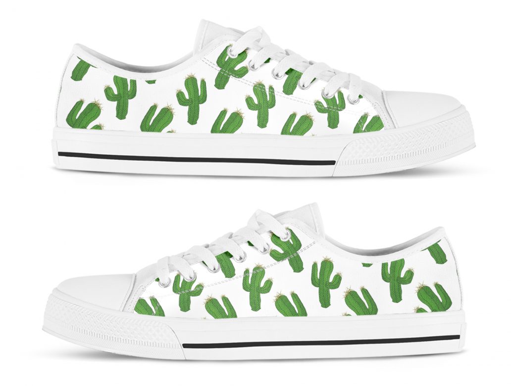 Cactus Lover Shoes | Custom Low Top Sneakers For Kids & Adults