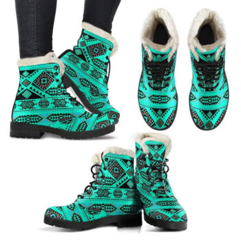 California Coast Big Seas Faux Fur Leather Boots