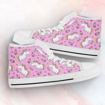 Cute Unicorn Shoes | Custom High Top Sneakers For Kids & Adults