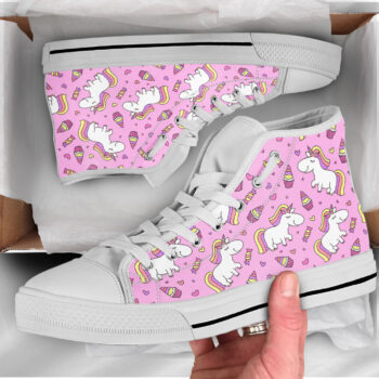 Cute Unicorn Shoes | Custom High Top Sneakers For Kids & Adults
