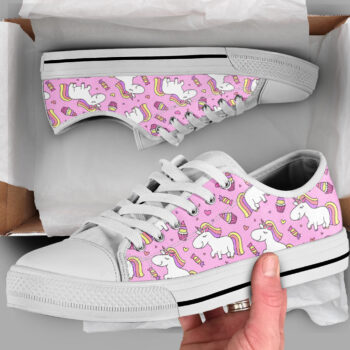 Pink Unicorn Shoes | Custom Low Top Sneakers For Kids & Adults