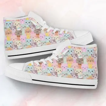Cat Lover Shoes | Custom High Top Sneakers For Kids & Adults