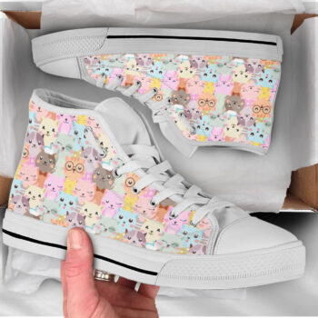 Cat Lover Shoes | Custom High Top Sneakers For Kids & Adults
