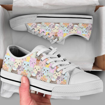 Cats Print Shoes | Custom Low Tops Sneakers For Kids & Adults
