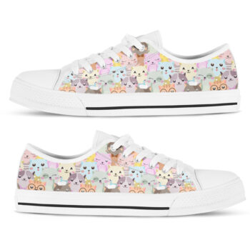 Cats Print Shoes | Custom Low Tops Sneakers For Kids & Adults
