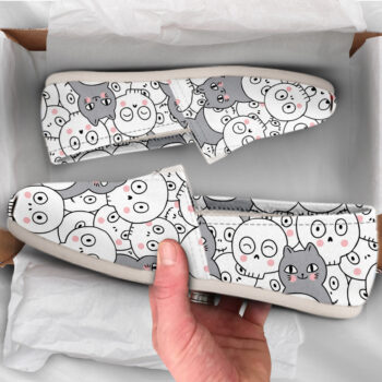 Skeleton Cat Shoes| Custom Canvas Sneakers For Kids & Adults