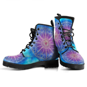Chakra Mandala Womens Leather Boots 6