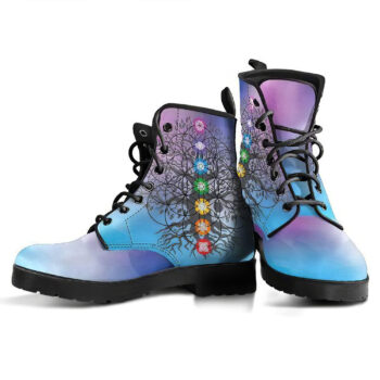 Chakra Tree Of Life 3 Handcrafted Boots