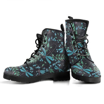 Colorful Dragonfly 3 Handcrafted Boots