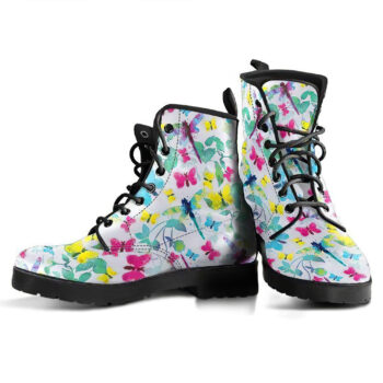 Colorful Dragonfly 4 Handcrafted Boots