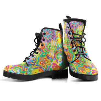 Colorful Dragonfly Handcrafted Boots