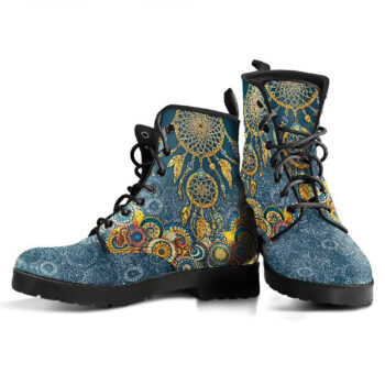 Colorful Dreamcatcher Mandala Handcrafted Boots