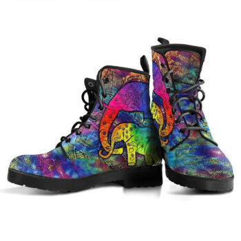 Colorful Elephant Handcrafted Boots