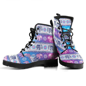 Colorful Elephant Mandala Handcrafted Boots