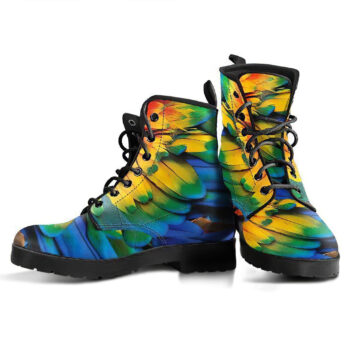 Colorful Feather Handcrafted Boots