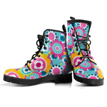 Colorful Flowers Handcrafted Boots