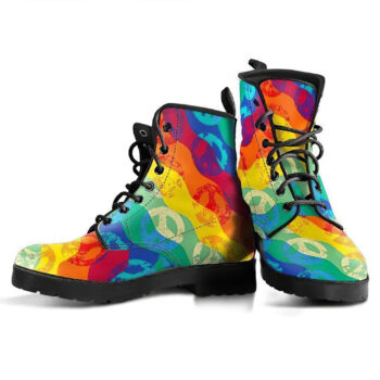Colorful Peace Handcrafted Boots