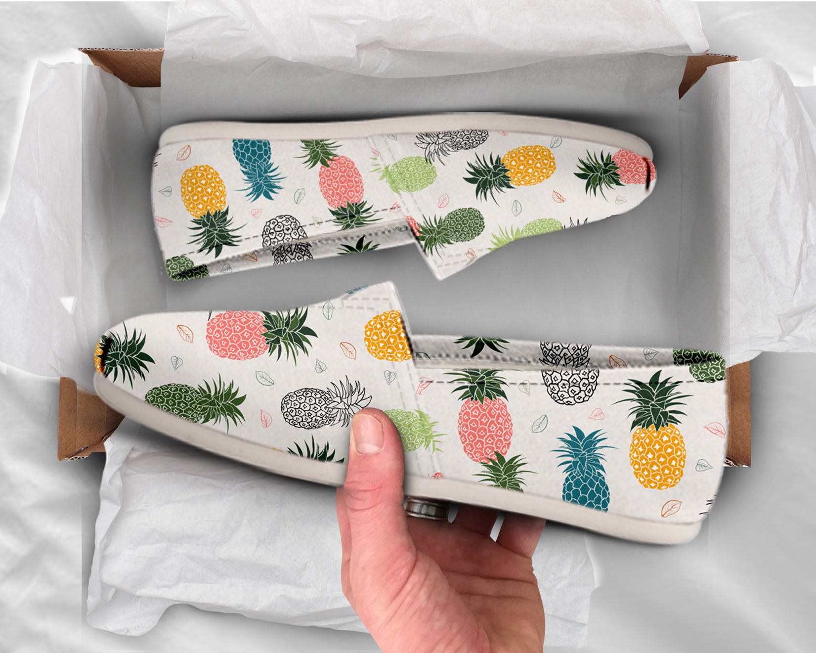 Cute Pineapple Shoes | Custom Canvas Sneakers For Kids & Adults