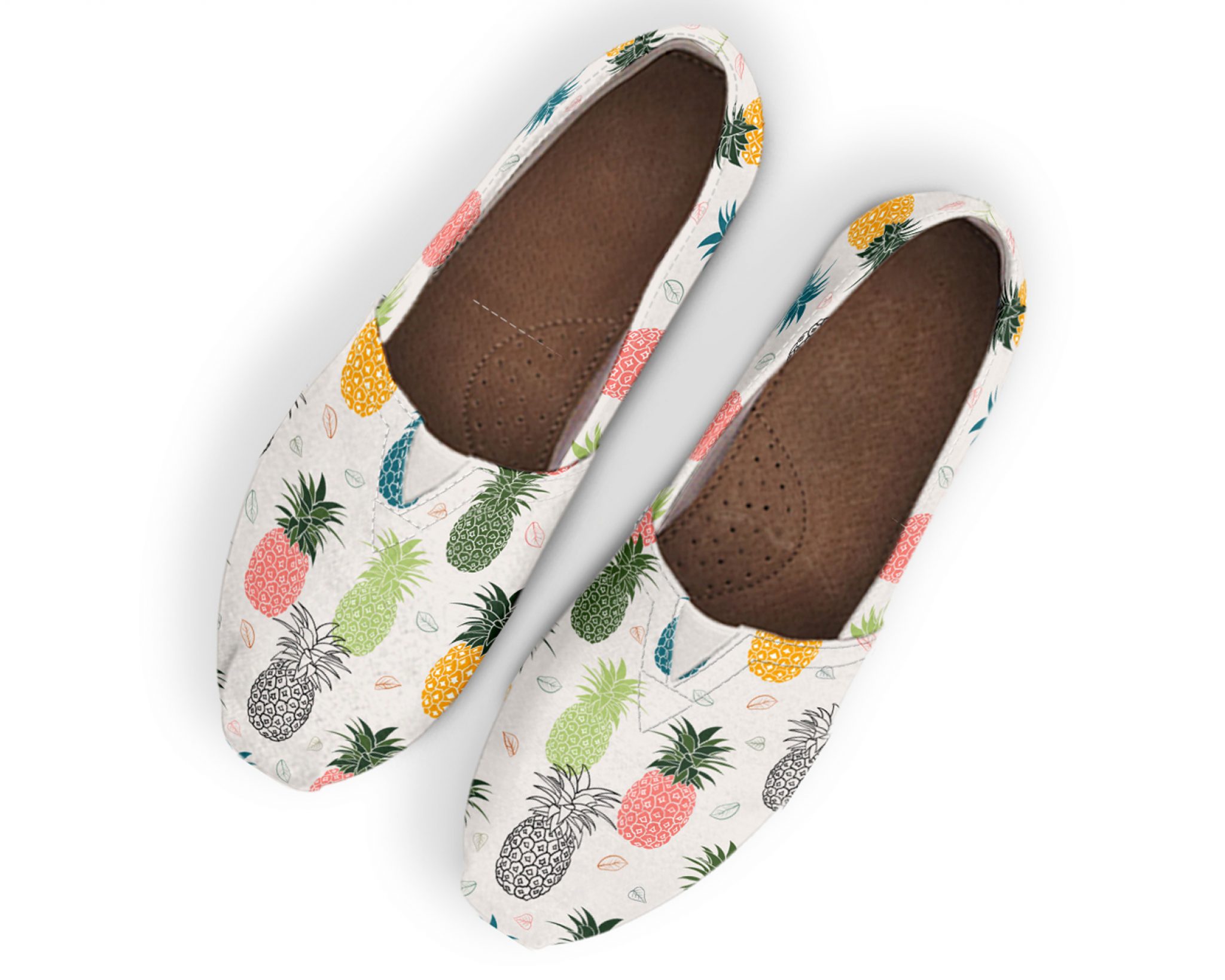 Cute Pineapple Shoes Custom Canvas Sneakers For Kids & Adults